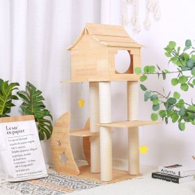 GalaxyCat Oasis - Premium Wooden Multi-Level Cat Climber with Space Capsule Cat Tower