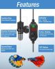 2-pcs Adjustable 10/20/30W Small Aquarium Heater Submersible Fish Tank Heater Betta Heater Turtle Heater Super Mini Aquarium Heater with Digital Displ